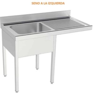 FREGADERO 1200 X 600 MM CON ESCURREPLATOS IZQ + CUBA FBIL0612
