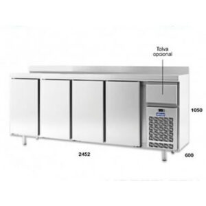ALTO MOSTRADOR IF604P REFRIGERADO 4 PUERTAS/CIEGA CON TOLVA