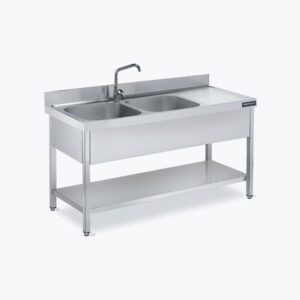 FREGADERO C/ 2 SENOS Y ESCURRIDOR 1800*700 MM