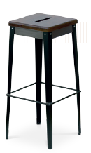 TABURETE KIEV ASIENTO EN D.M. LACADO