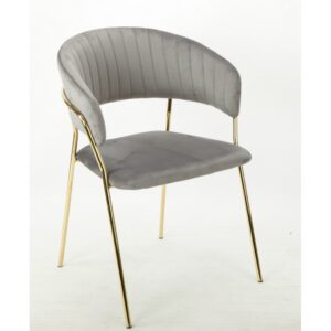SILLÓN KEFRÉN TAPIZADO VELVET GRIS