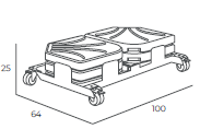 BASE KIT FLEXO C/ RUEDAS + PIEDRAS