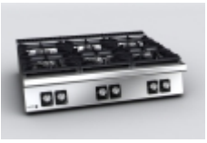 COCINA A GAS DE SOBREMESA 6 FUEGOS GAMA 900 C-G960 LPG