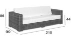 SOFA RATTAN DAKAR 3 PLAZAS
