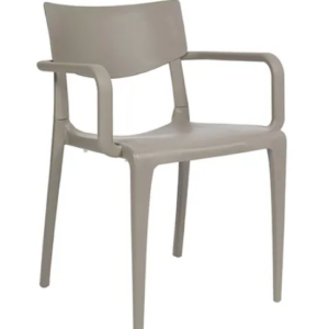 SILLA TOWN CON REPOSABRAZOS COLOR TAUPÉ