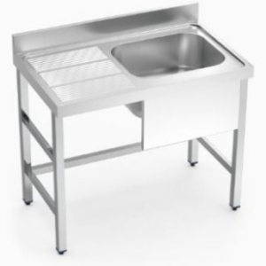 FREGADERO 1200*600*850 C/ CUBA DER. Y ESCURRIDOR IZQ.