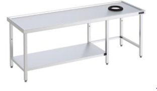 MESA CON ARO DESBARACE 1800*700*850 CON ESTANTE PARCIAL