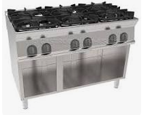 COCINA GAS DE SOBREMESA 6 FUEGOS