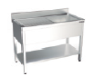 FREGADERO 1200*600 C/ BASTIDOR / ESC. IZQ. / CUBA DER. Y 1 ESTANTE