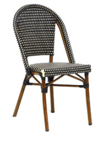 SILLA ARLES COLOR NEGRO Y LINO