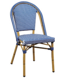 SILLA ARLES COLOR AZUL Y BLANCO