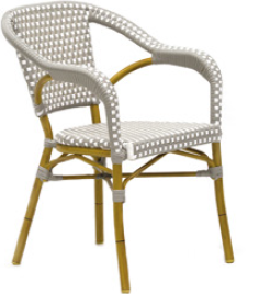 SILLON ARLES COLOR GRIS Y BLANCO