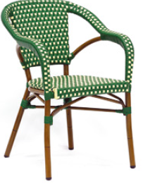 SILLON ARLES COLOR VERDE Y LINO