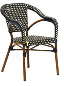 SILLON ARLES COLOR NEGRO Y LINO