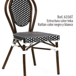 SILLA DIJON COLOR NEGRO Y BLANCO