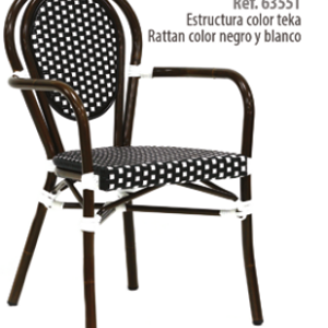 SILLON DIJON COLOR NEGRO Y BLANCO