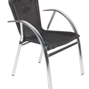 SILLÓN OVAL TRENZADO COLOR NEGRO