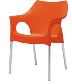 SILLÓN OLA COLOR NARANJA