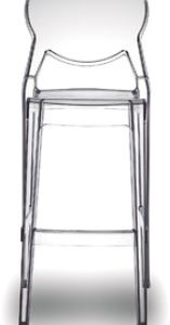 TABURETE IGLOO TRANSPARENTE