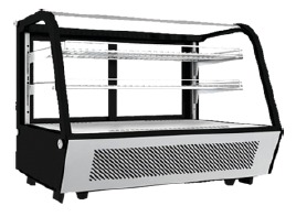VITRINA REFRIGERADA DE CRISTAL CURVO RTW-100L-2