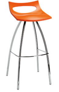 TABURETE DIABLITO COLOR NARANJA