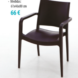 SILLÓN BOB BRAZOS COLOR WENGUE