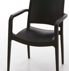 SILLÓN BOB BRAZOS COLOR ANTRACITA