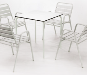 MESA TERRASA COMPACT PLUS COLOR BLANCO 70*70
