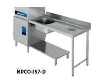 MESA PARA LAVAVAJILLAS DE CAPOTA MPCO-157-D