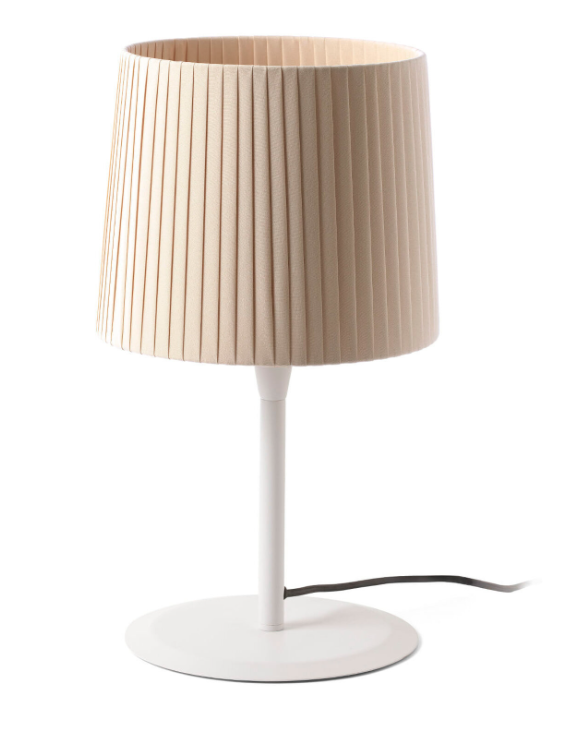 LÁMPARA SOBREMESA SAMBA ENCINTADA BLANCA/BEIGE