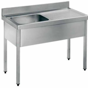 FREGADERO 1000*700 MM C/ ESC. DER. Y CUBA IZQ.