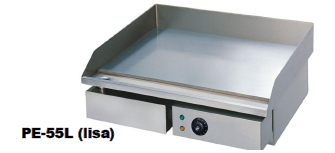 PLANCHA ELÉCTRICA CROMADA LISA PE 55-L 550x495x245