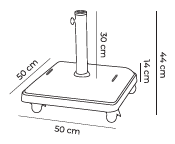 BASE PARASOL TH137 - 37 KGS