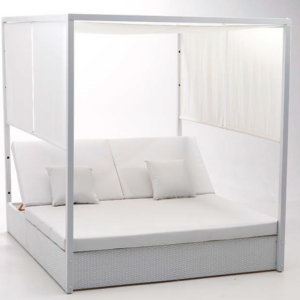 CAMA BALINESA COLOR BLANCO