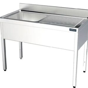 FREGADERO C/BAST 1 CUB ESC DER 1200X600X850MM FBD06120