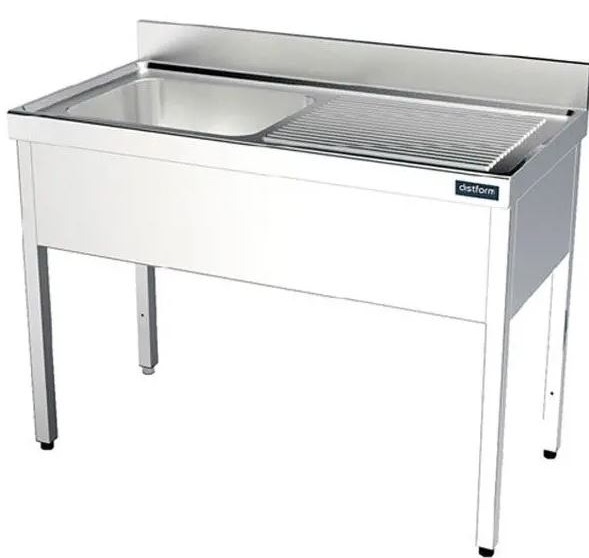 FREGADERO C/BAST 1 CUB ESC DER 1200X600X850MM FBD06120