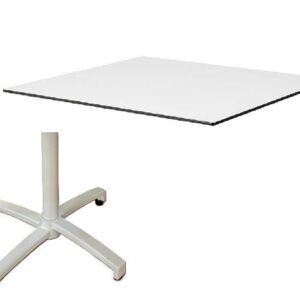 MESA BASE  ALUM ARAY BLANCO TAB COMP BLANCO 80X80