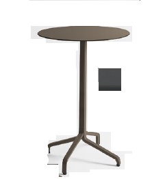 MESA FRASCA HIG FIX TORTORA CON TABLERO DE 60 DIAM COLOR LEGNO