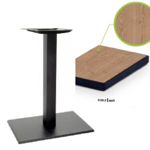 MESA PICASSO EXP NEG 60x40 TAB COMPACT ROBLE 120x70