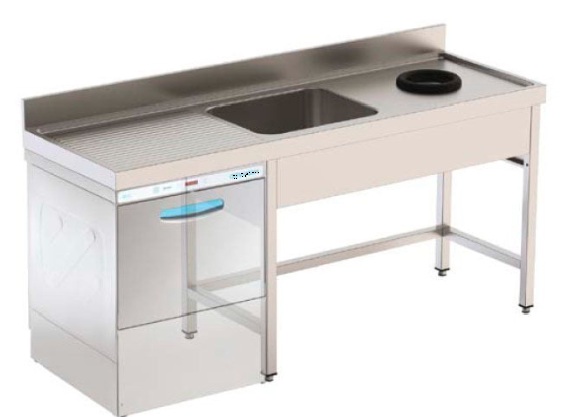 FREGADERO ESC/IZQ. EPAC/LAVAV DESBAR. DER 1800 x 600x850MM FBAIL618