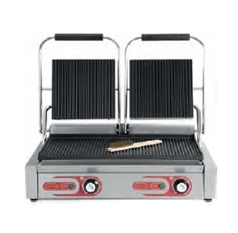 GRILL ELÉCT PLACA ACANALADA DOBLE 1713 590x365x210MM