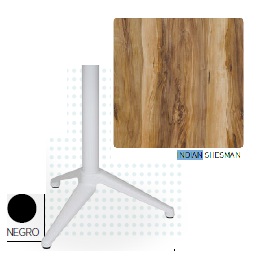 MESA TRIANA ABATIBLE BASE NEGRO TAB WERS 80X80 INDIAN SHESMAN