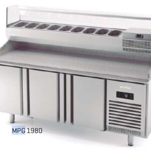MESA REFRIGERADA PARA PIZZA  MPG 1490 1490x700x 830/1417MM
