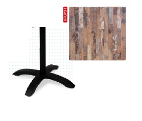 MESA ROMA 4 NEGRO TAB. WERS  80X80 COLOR  MARACAIBO G1