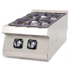 COCINA A GAS 2 FUEGOS SOBREMESA 400x630x300MM  6311D
