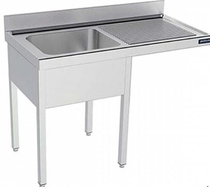 FREGADERO C/ESCUR DER. ESPACIO P/ LAVAV 1200x600MM FBPLD510