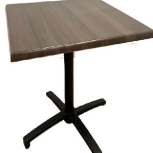 MESA LORENA ABAT. NEGRO TAB. WERS. 70cm DIAM COLOR NOGAL