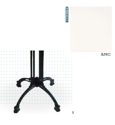 MESA FLORENCIA 4 TABLERO WERSALIT 70x70 COLOR BLANCO