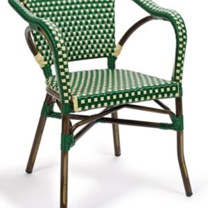 SILLON PARIS DECO-NOGAL VERDE-CREMA