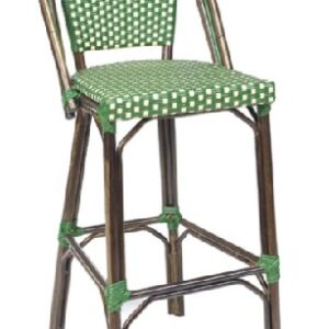 TABURETE ALTO TIVOLI DECO-NOGAL VERDE-CREMA